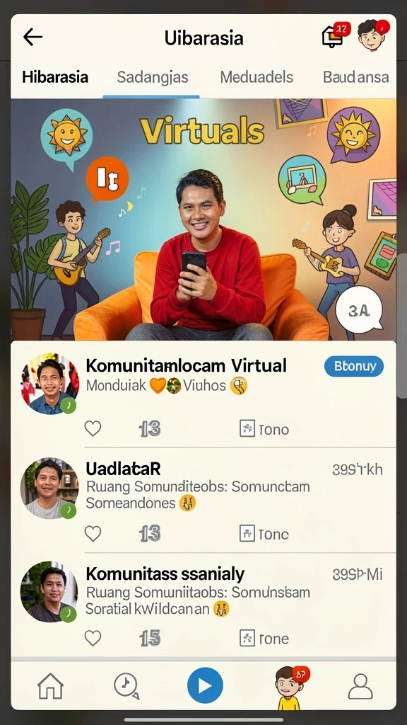 Tampilan antarmuka pengguna yang menarik.