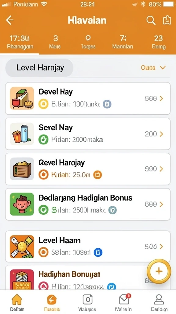 Sistem hadiah menarik yang memotivasi pemain.