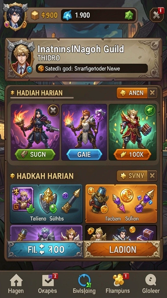 Sistem reward yang menguntungkan bagi pemain aktif.