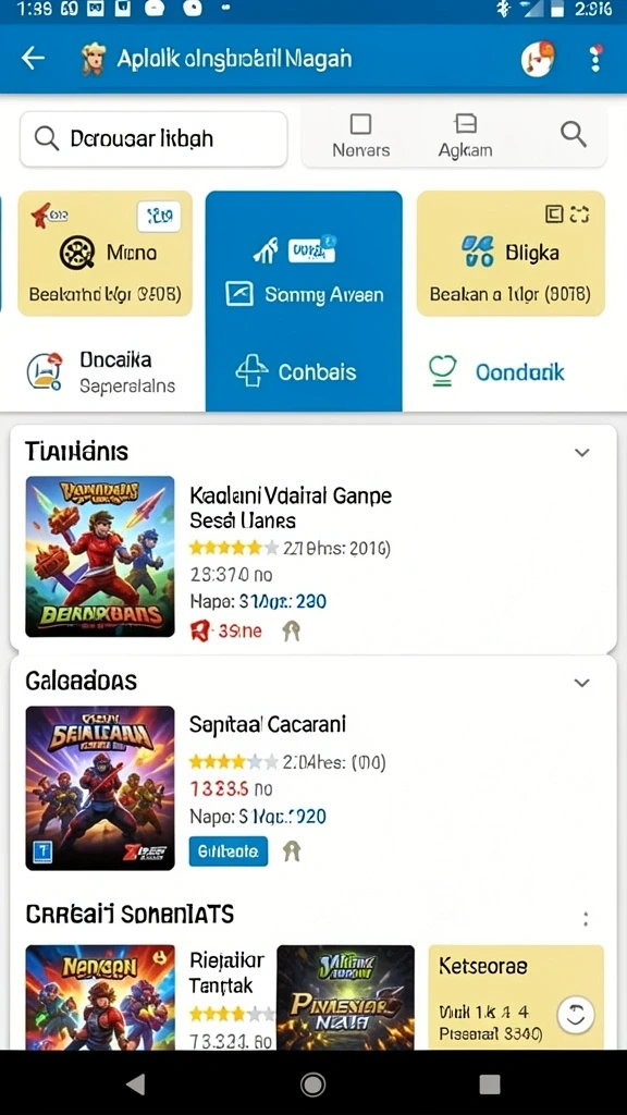 Tampilan awal yang menarik dan interaktif.