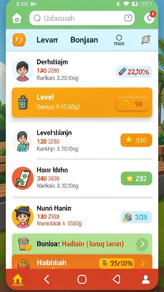 Tampilan awal yang menarik dan intuitif.