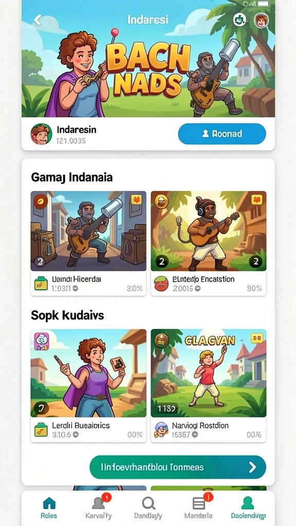 Berbagai item dan reward yang tersedia untuk pemain.