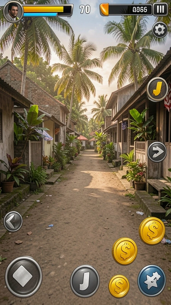 Pemandangan level yang menakjubkan dan mendebarkan.