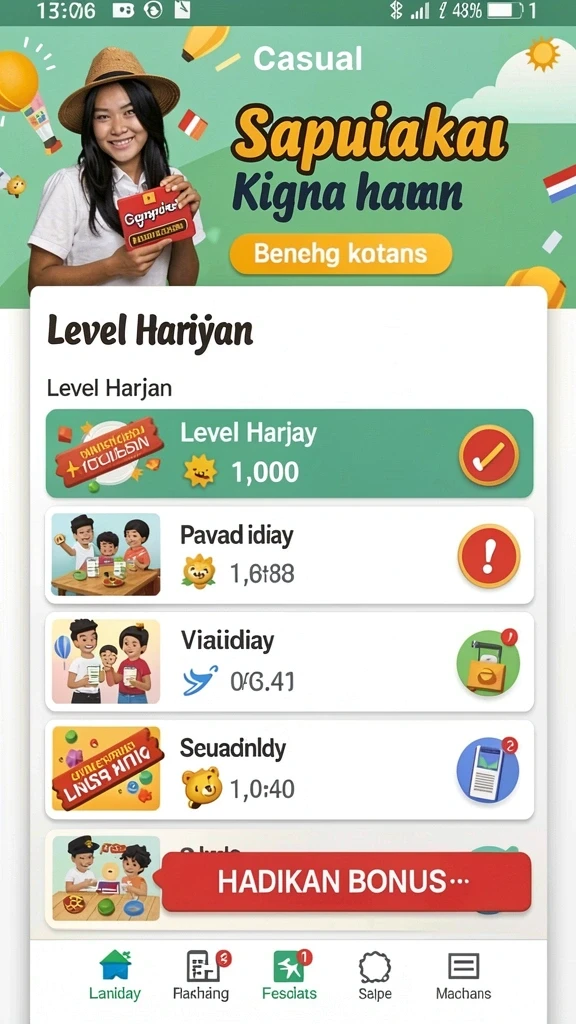 Tampilan awal permainan yang menarik.